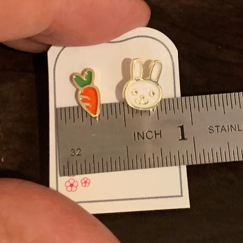 Kids Earrings 14k gold plated Carrot Rabat